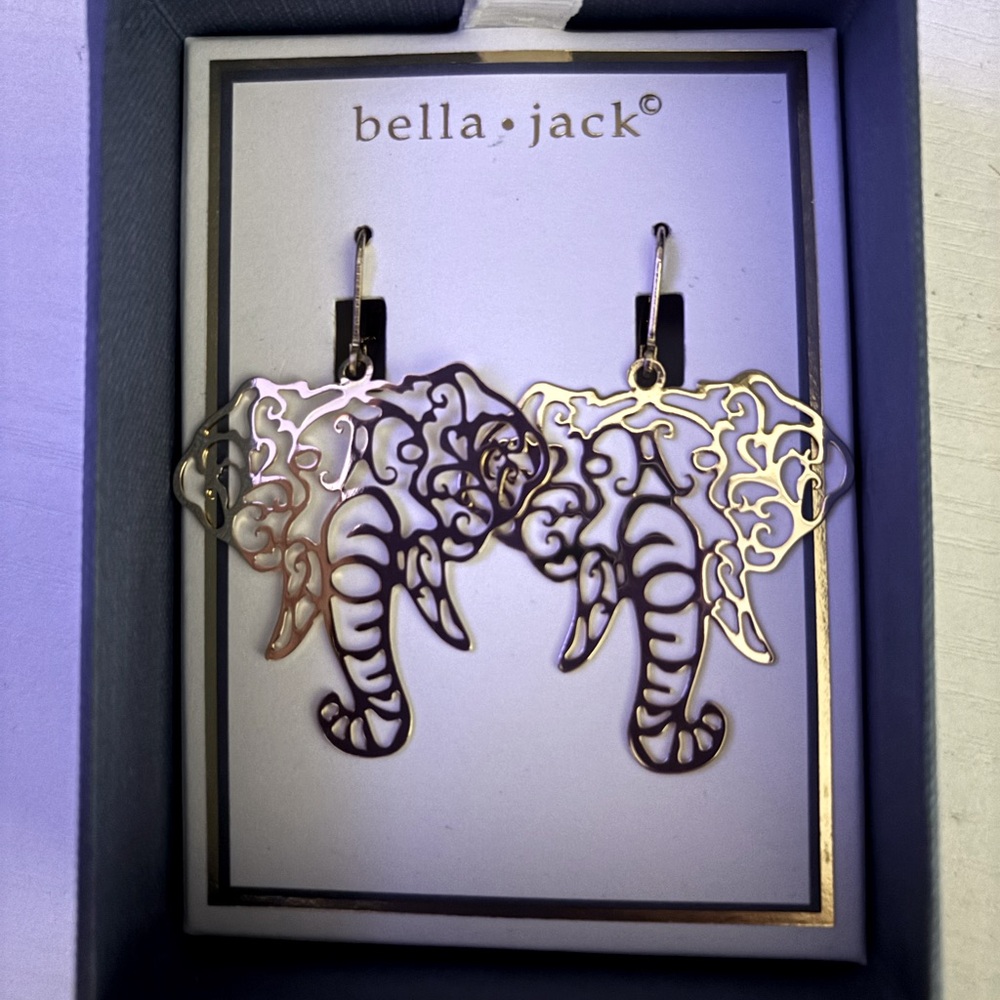 Gold Elephant Earrings